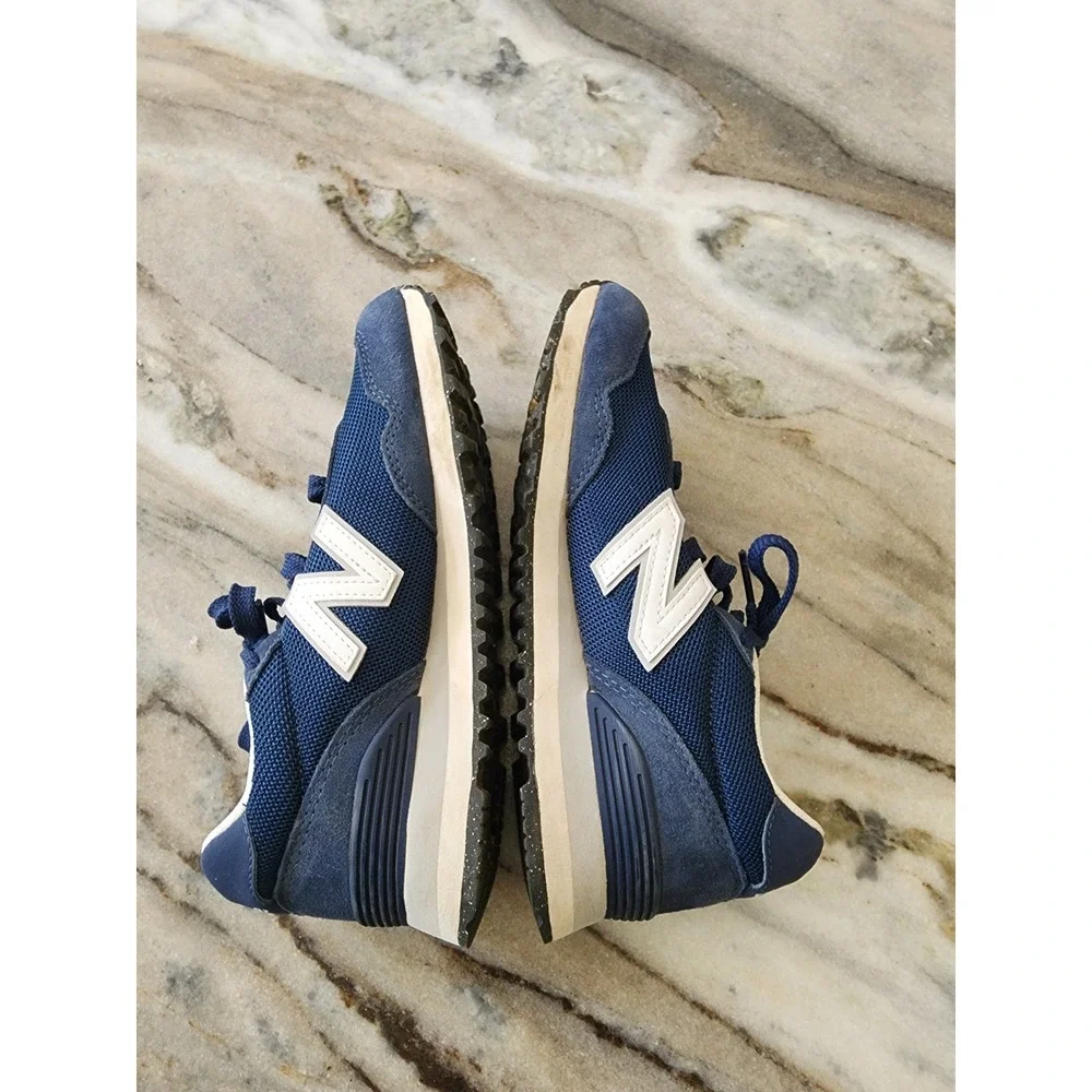 New Balance 515 Kids Youth Navy Blue White Suede Mesh‎ Sneakers